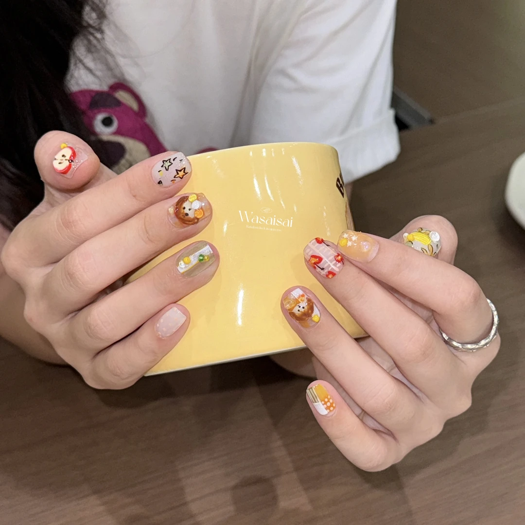 【开心橘】 哇噻噻轻奢纯手工美甲高级气质定制穿戴甲显白