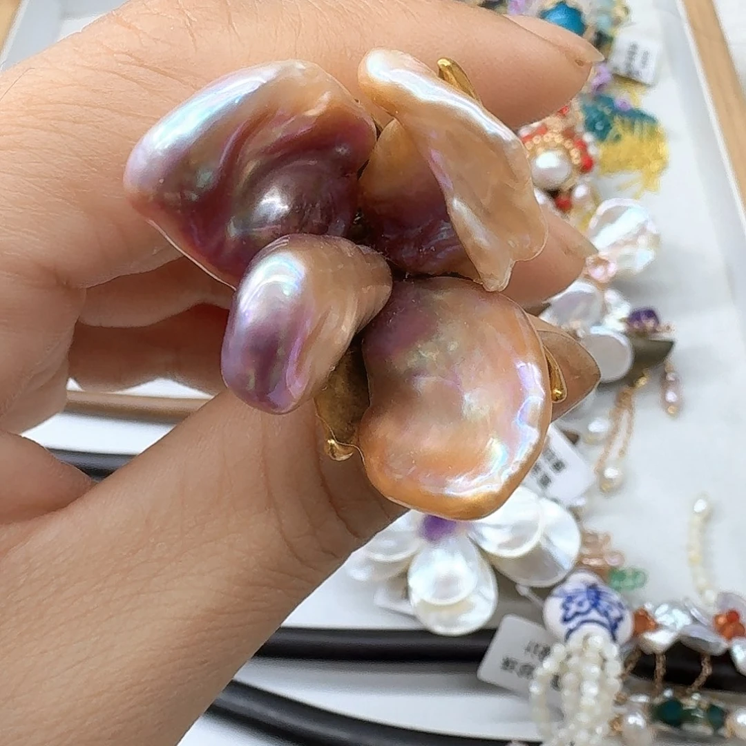 沐***苒未镶嵌淡水珍珠发饰