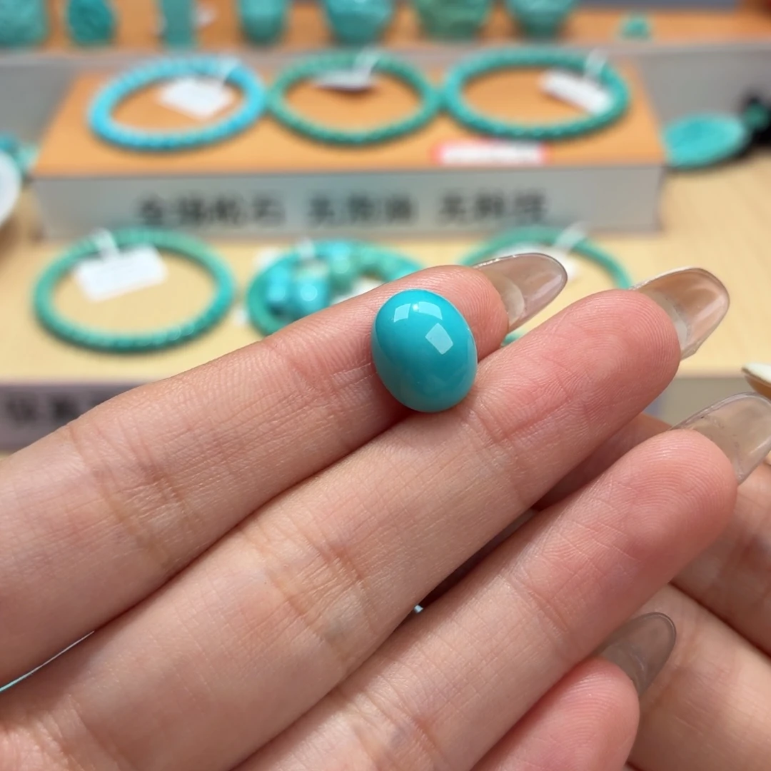 可***）绿松石未镶嵌珠宝奇石戒面