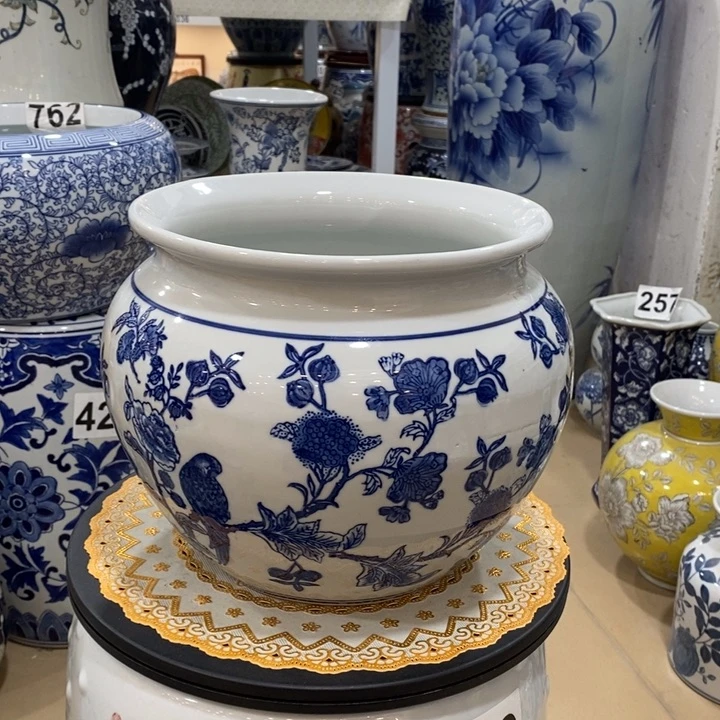 摆件K*手绘陶瓷花瓶摆件一物一拍