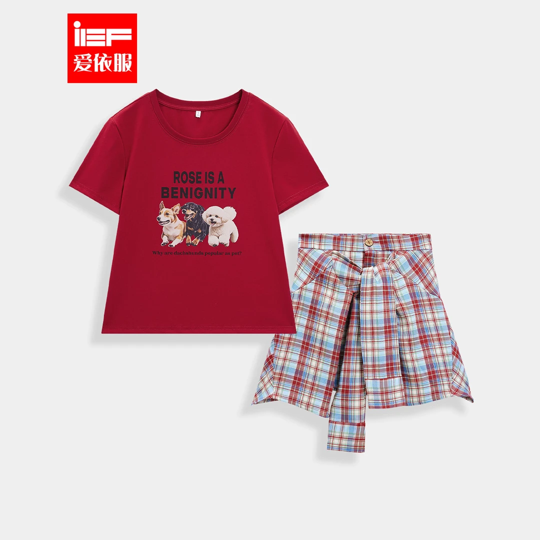 IEF/爱依服时尚套装2025夏季新款美式甜酷个性辣妹风百搭上下套裙
