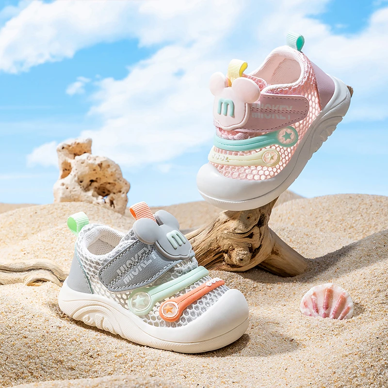 Ginofu夏季单网镂空宝宝学步鞋男女童防滑软底婴儿鞋1岁机能鞋子