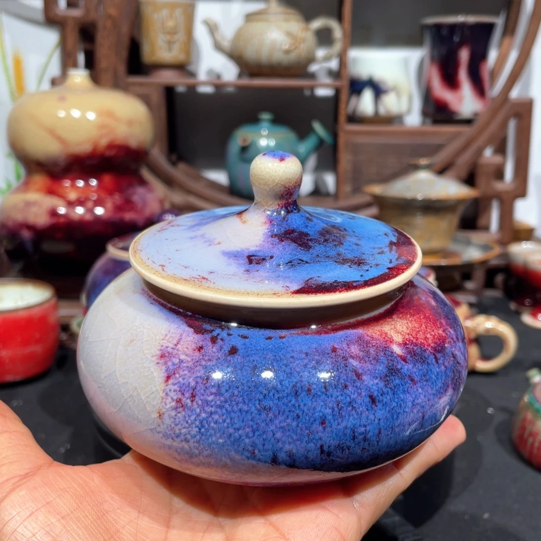 中国神后钧瓷茶叶罐