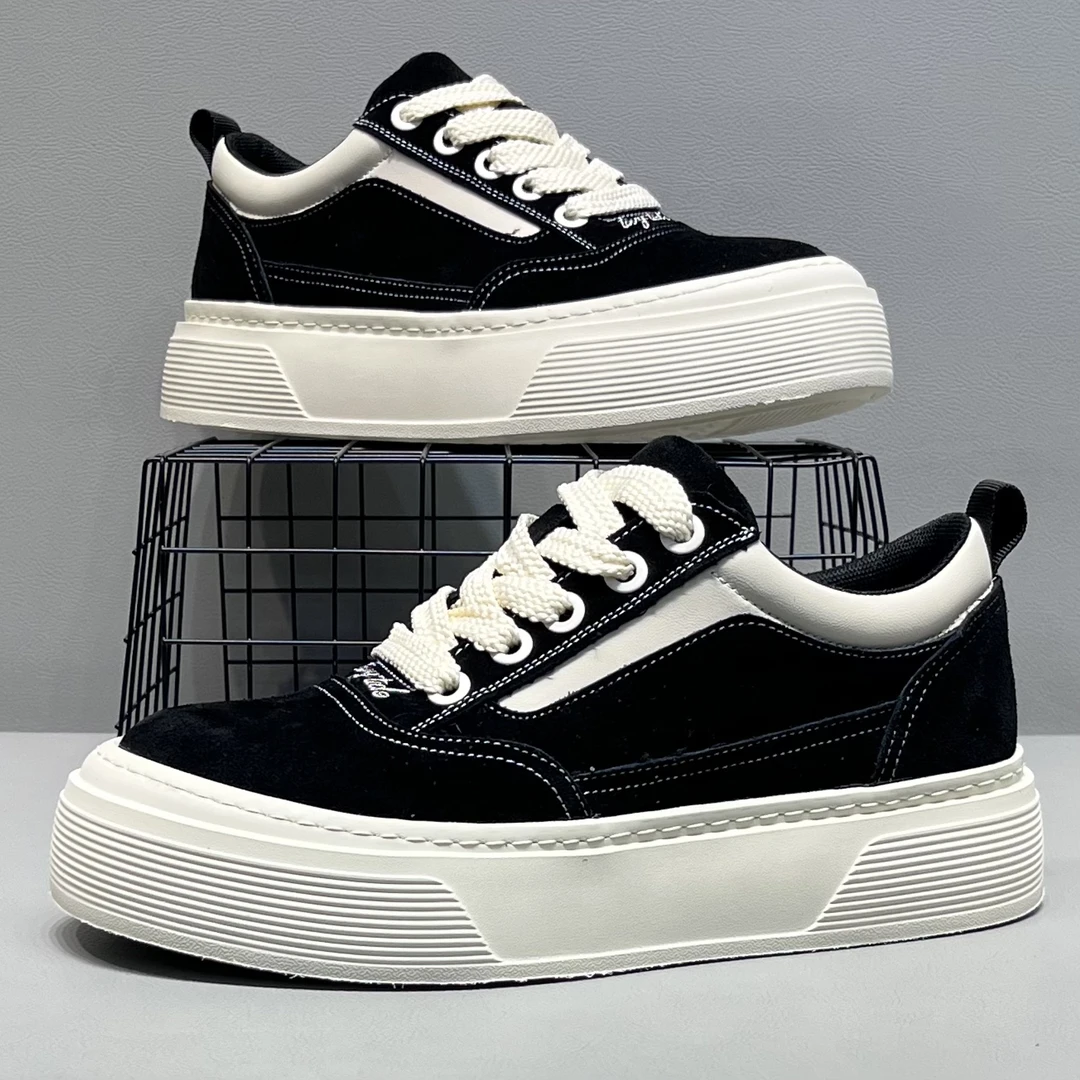 男鞋小众设计新款时尚板鞋厚底轻便舒适运动休闲鞋高级感低帮板鞋