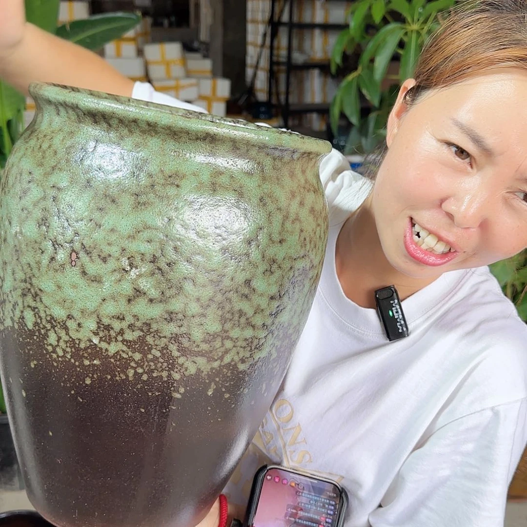 紫砂花盆王嫂花盆0925-219高35口25