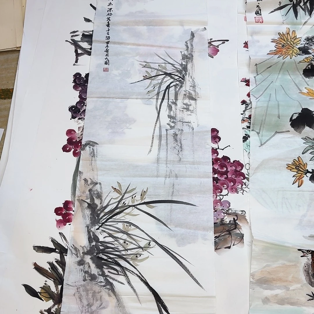 国画四尺对开哈哈哈家