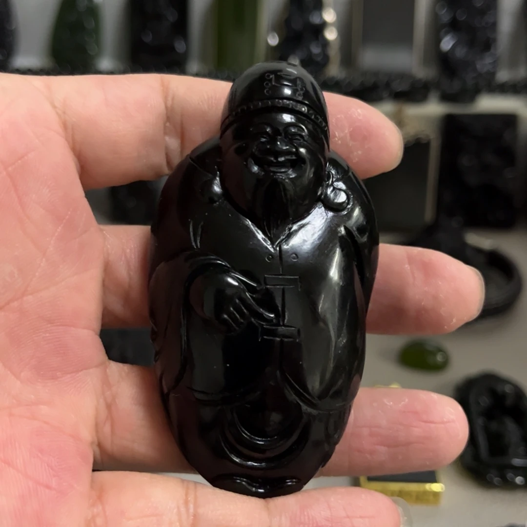 蛇纹石玉颈饰合金孙*宝