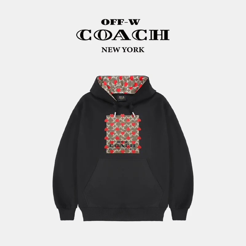 OFF-WCOACH 高奢潮牌长袖连帽美式休闲卫衣秋冬季新款男女同款