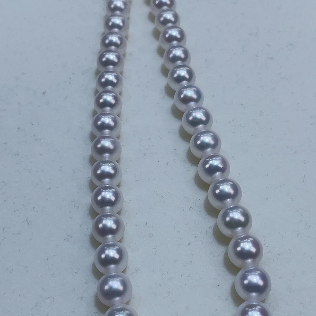 淡水珍珠颈饰银S925镶嵌8.5澳白光镜面干净
