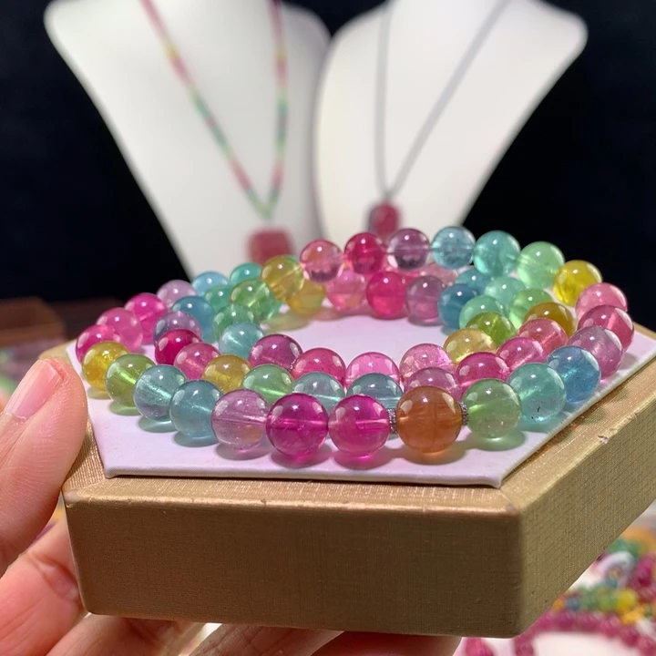 双色碧玺手链未镶嵌