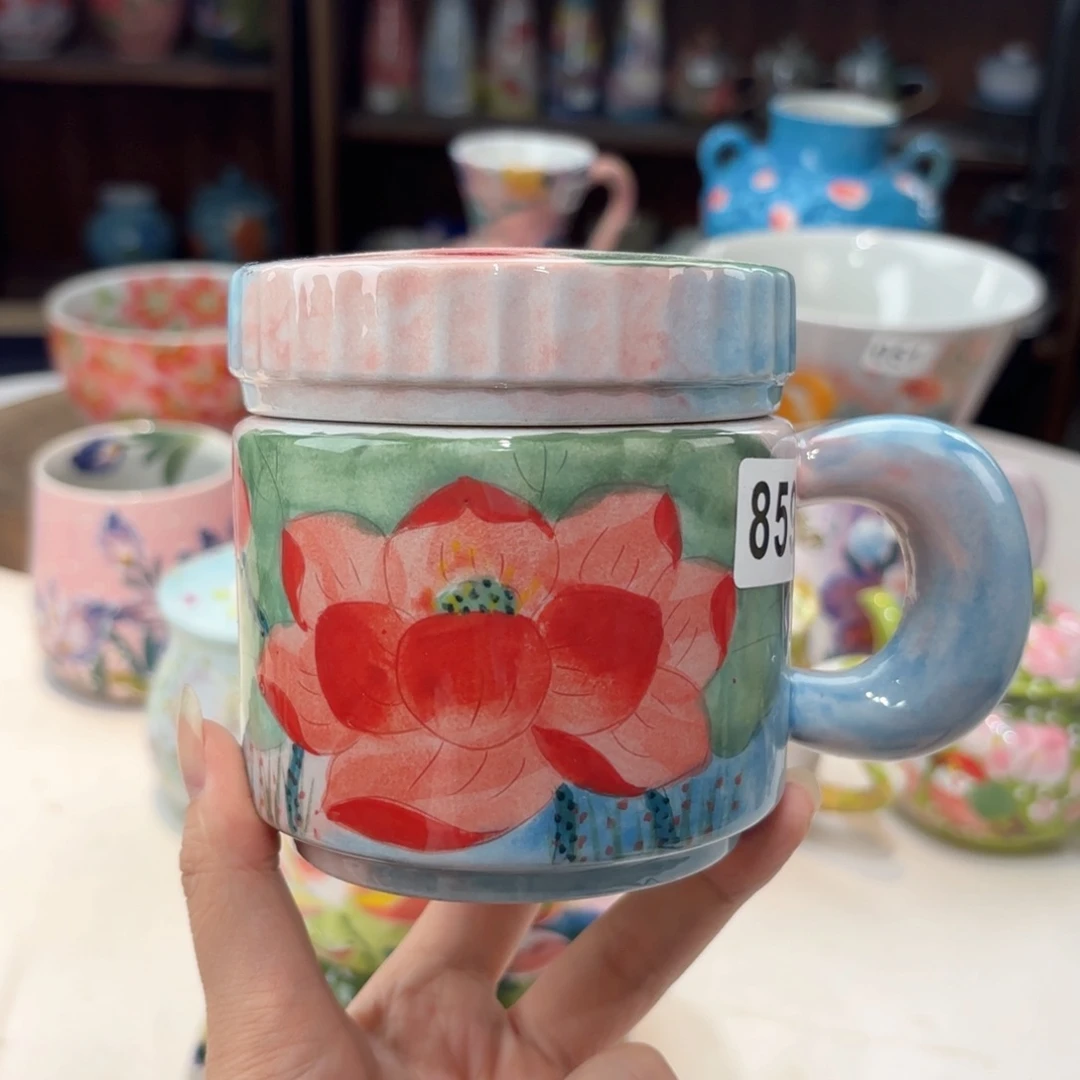 景德镇手绘高温釉下彩陶瓷茶具