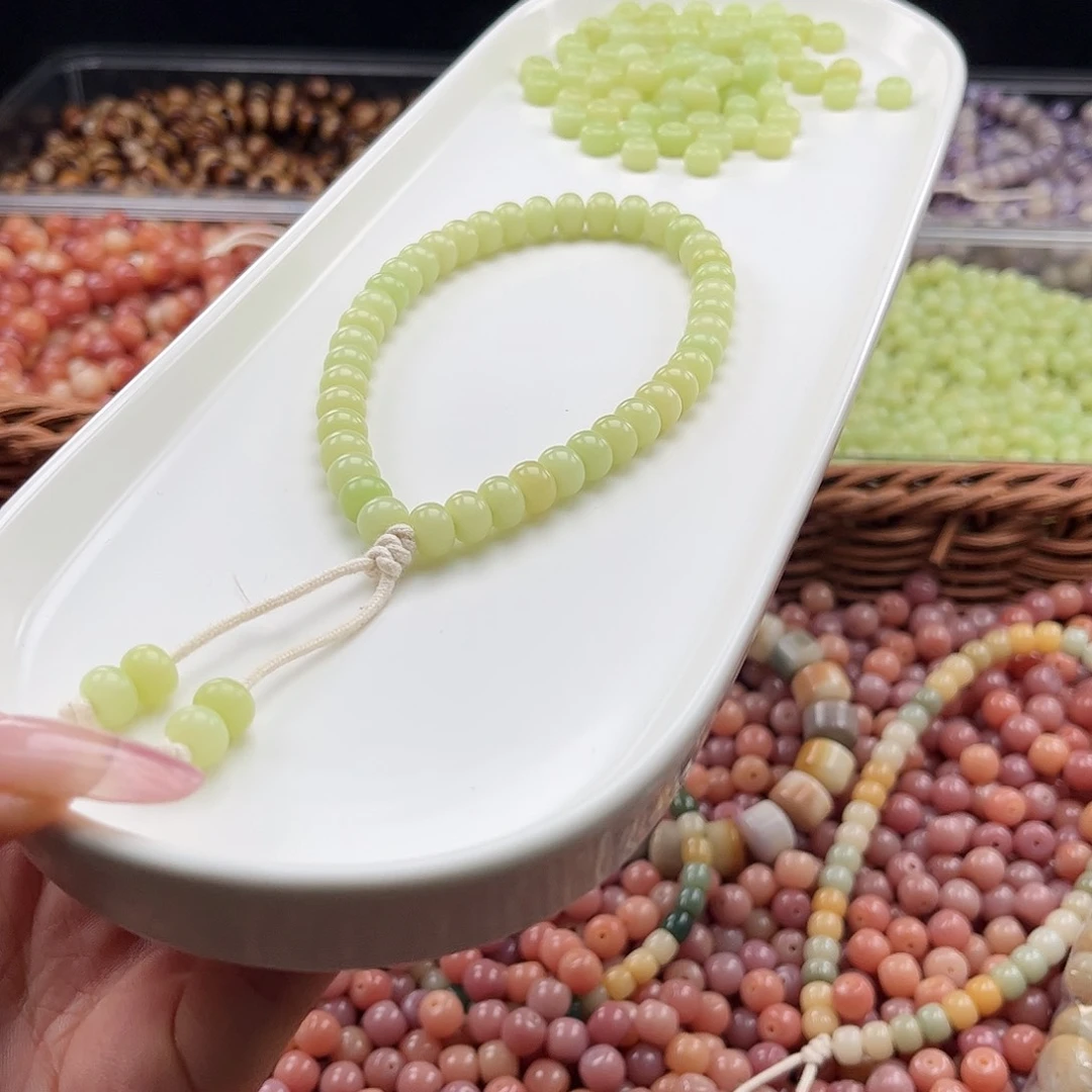 白玉菩提吊坠q7mm/100+50颗小青提