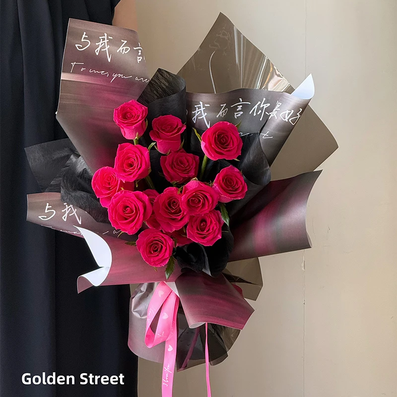 【微花宝】新款情歌鲜花纸浪漫表白花束鲜花包装纸花艺包装材批发