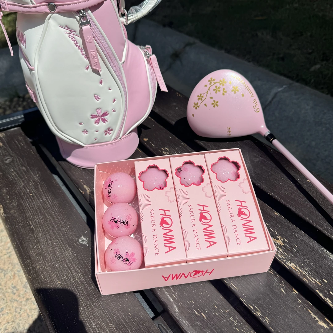 Honma樱之舞纪念粉球高尔夫球D1二层两层球远距离女生樱花球