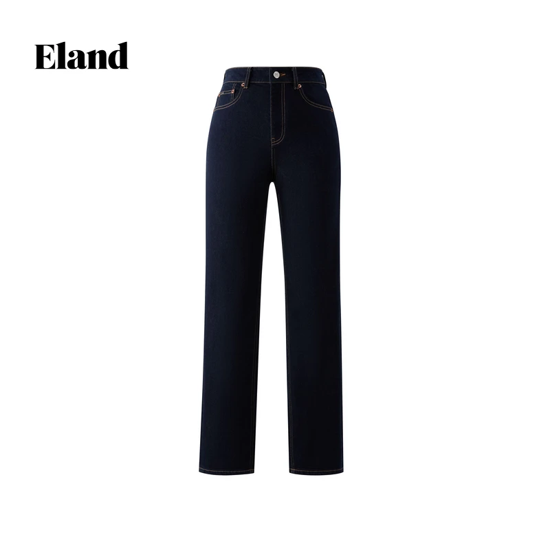 【女装优选WL】Eland衣恋牛仔裤女2025九分裤直筒裤长裤EETJF37M11