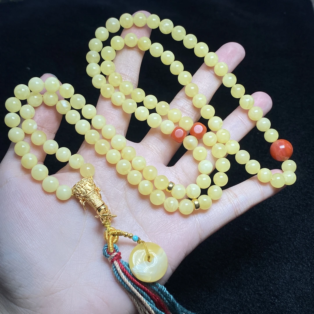 【小北严选】蜜蜡DIY圆珠珠链19-17H246X39【多样性发一件】约6mm+