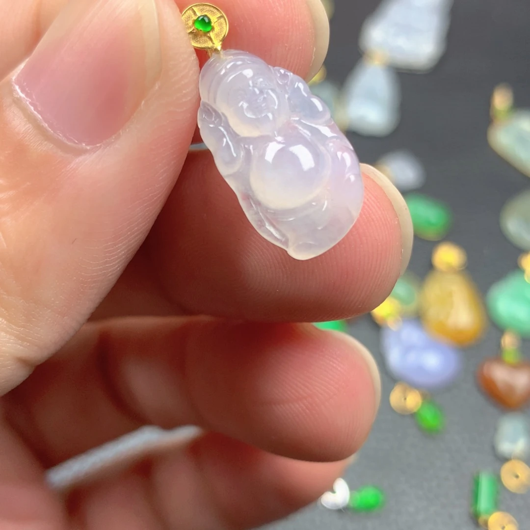 【闪购商品】颈饰18K金镶嵌翡翠翡翠