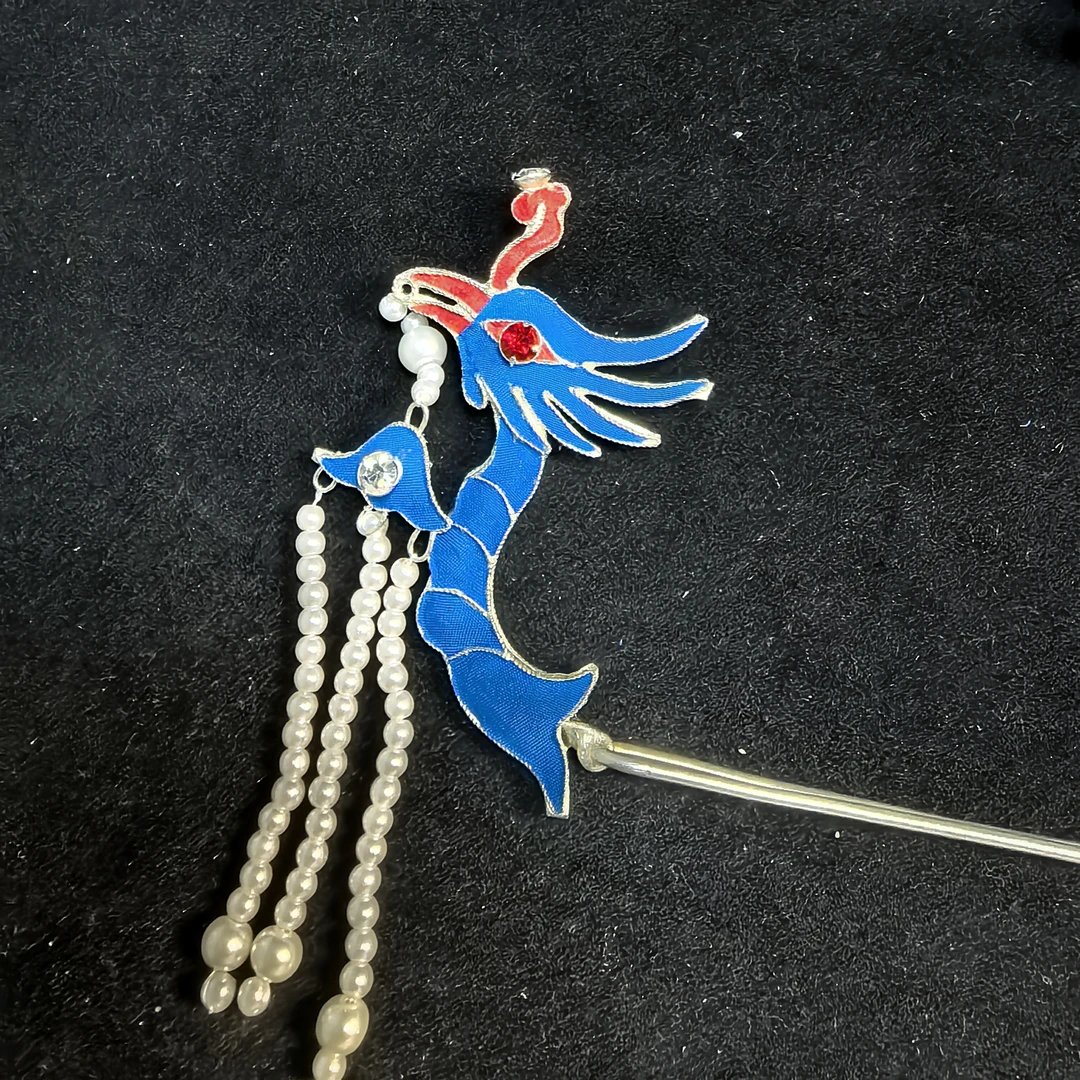 戏曲头面点绸小挑凤一对