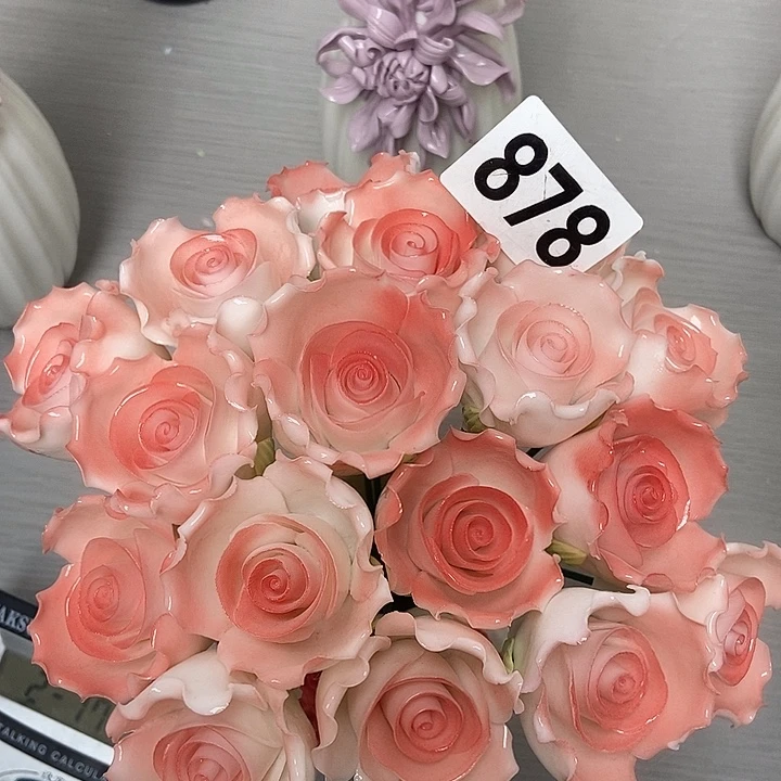 陶瓷纯手工捏花设计