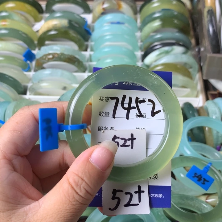 未镶嵌蛇纹石玉手镯阿*7452