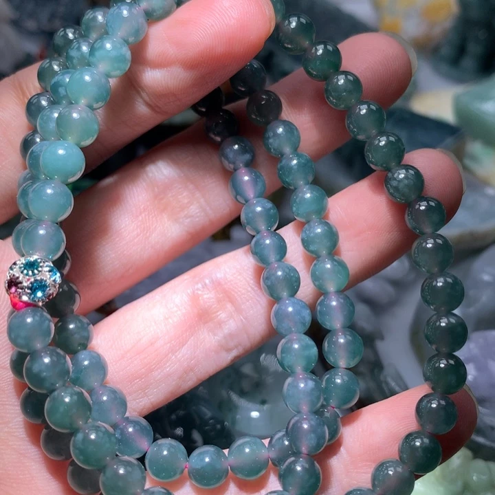 翡翠颈饰未镶嵌保真天然A货翡翠