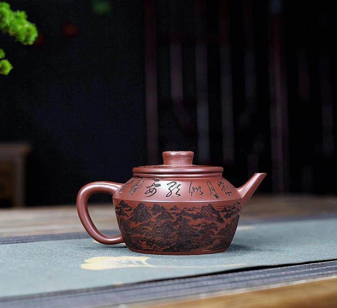 宜兴紫砂蒋静明山水福气满满H1357