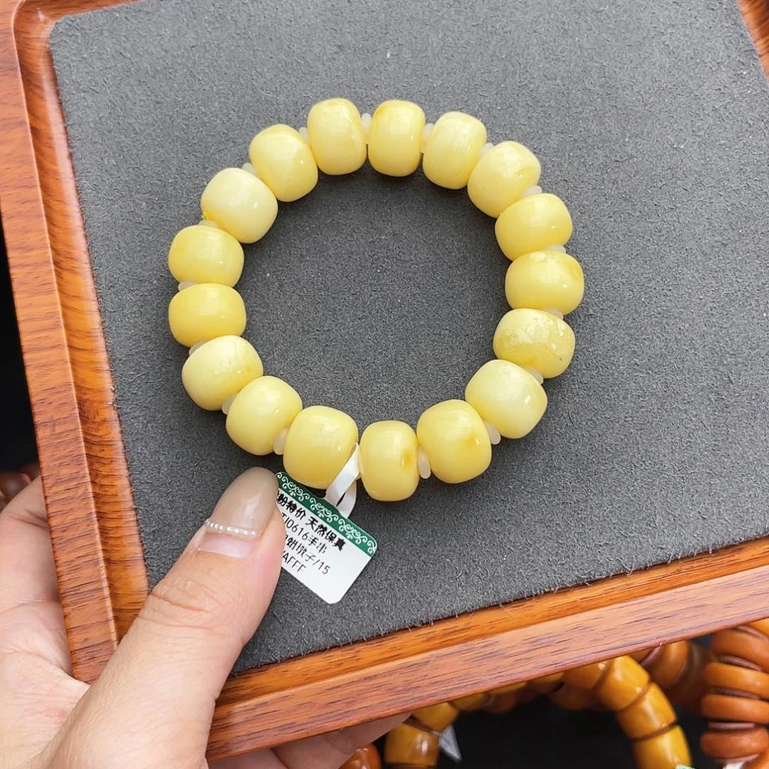 琥珀手链未镶嵌15m 白蜡