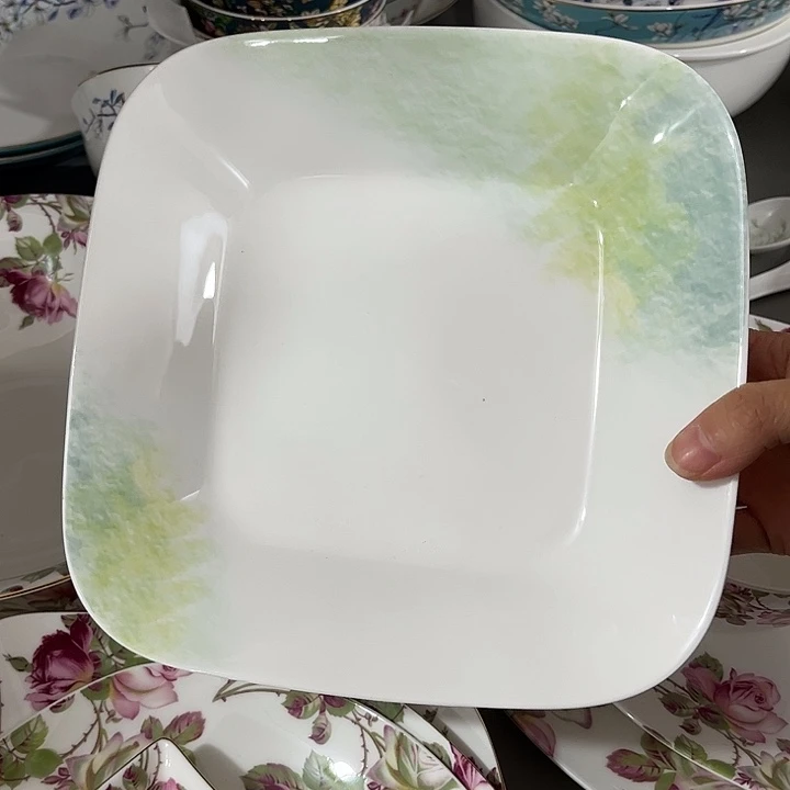 瓷片微瑕骨瓷斜边盘一个星河