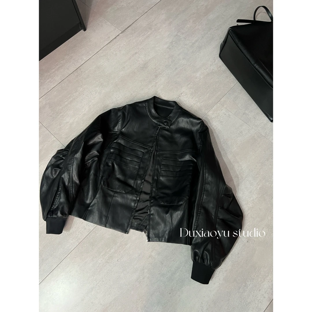 2025春款新品【欧货短款皮衣】设计师定制款欧货短款皮外套