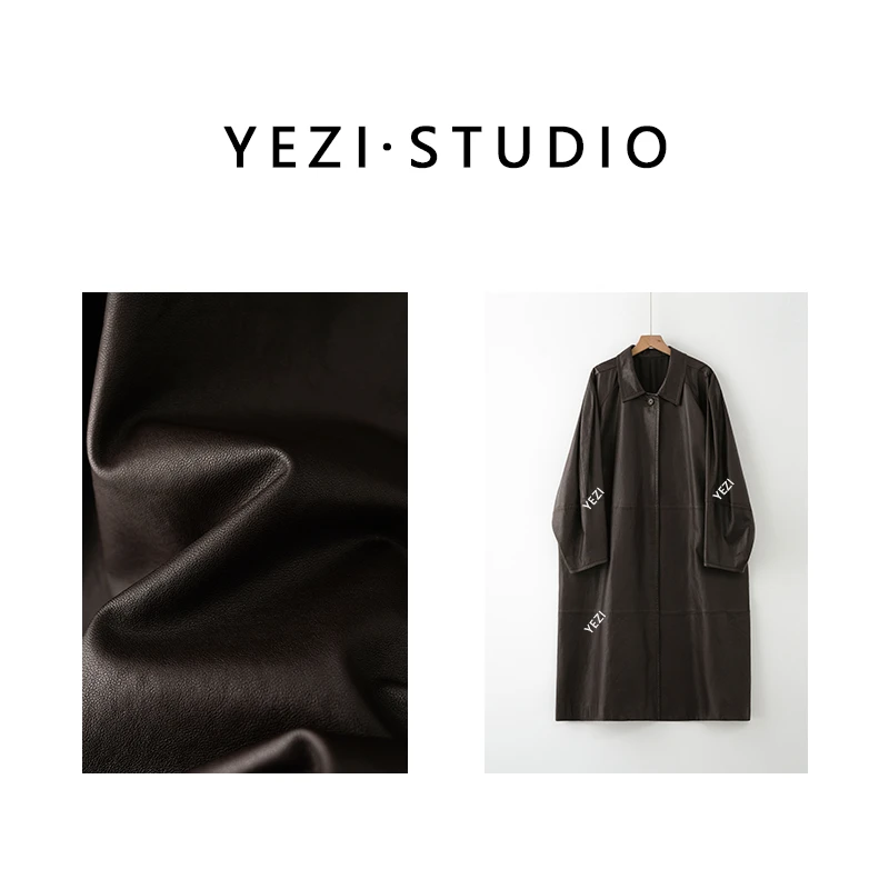 【西西里岛】黑标重磅羊皮皮衣长款风衣外套25115401-1/12