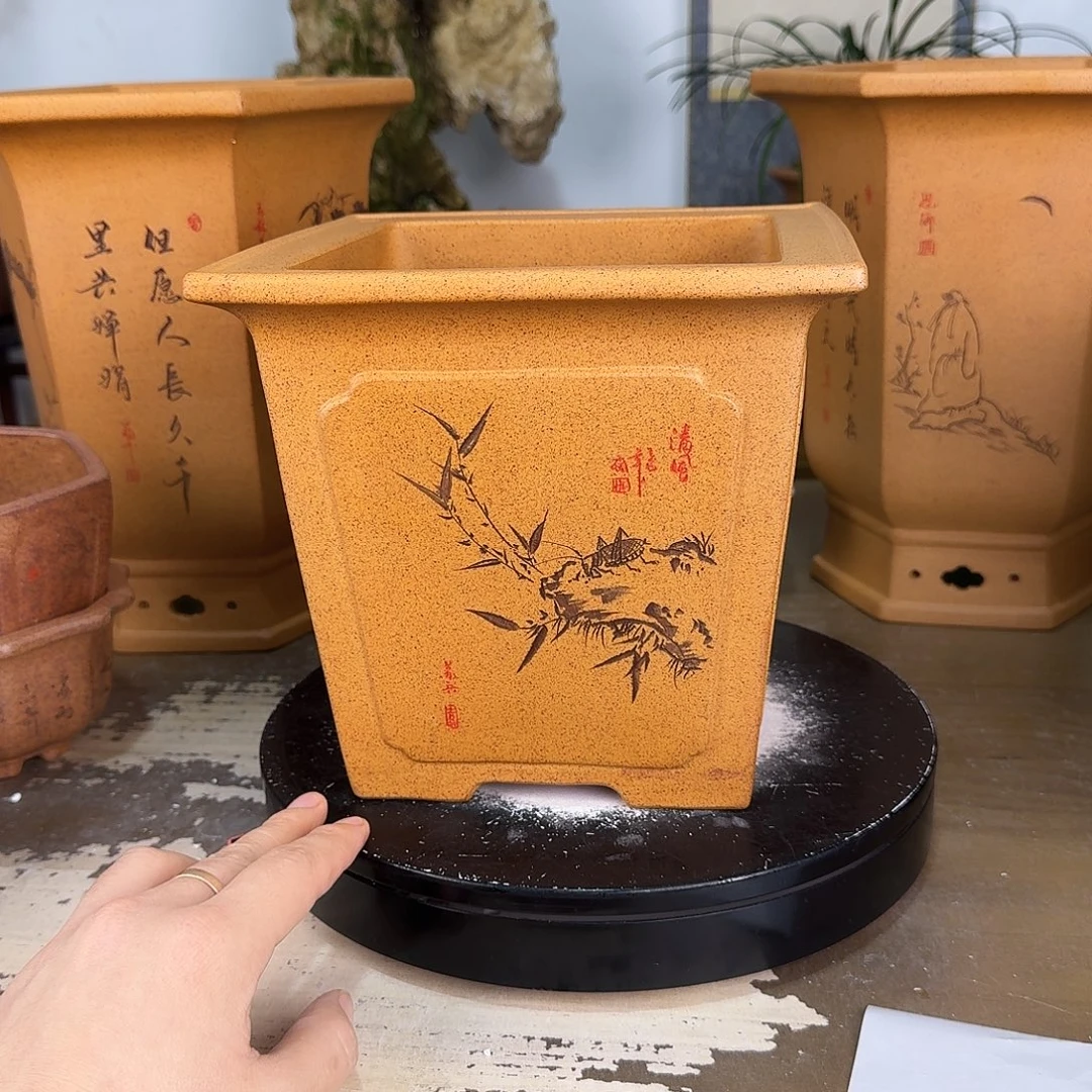 泣***狼紫砂花盆紫砂花盆