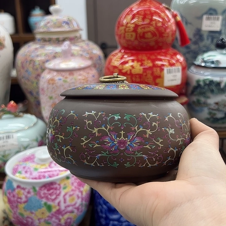 瓷片茶叶罐茶叶罐@@766