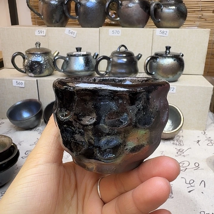 杯建水紫陶紫泥柴烧杯