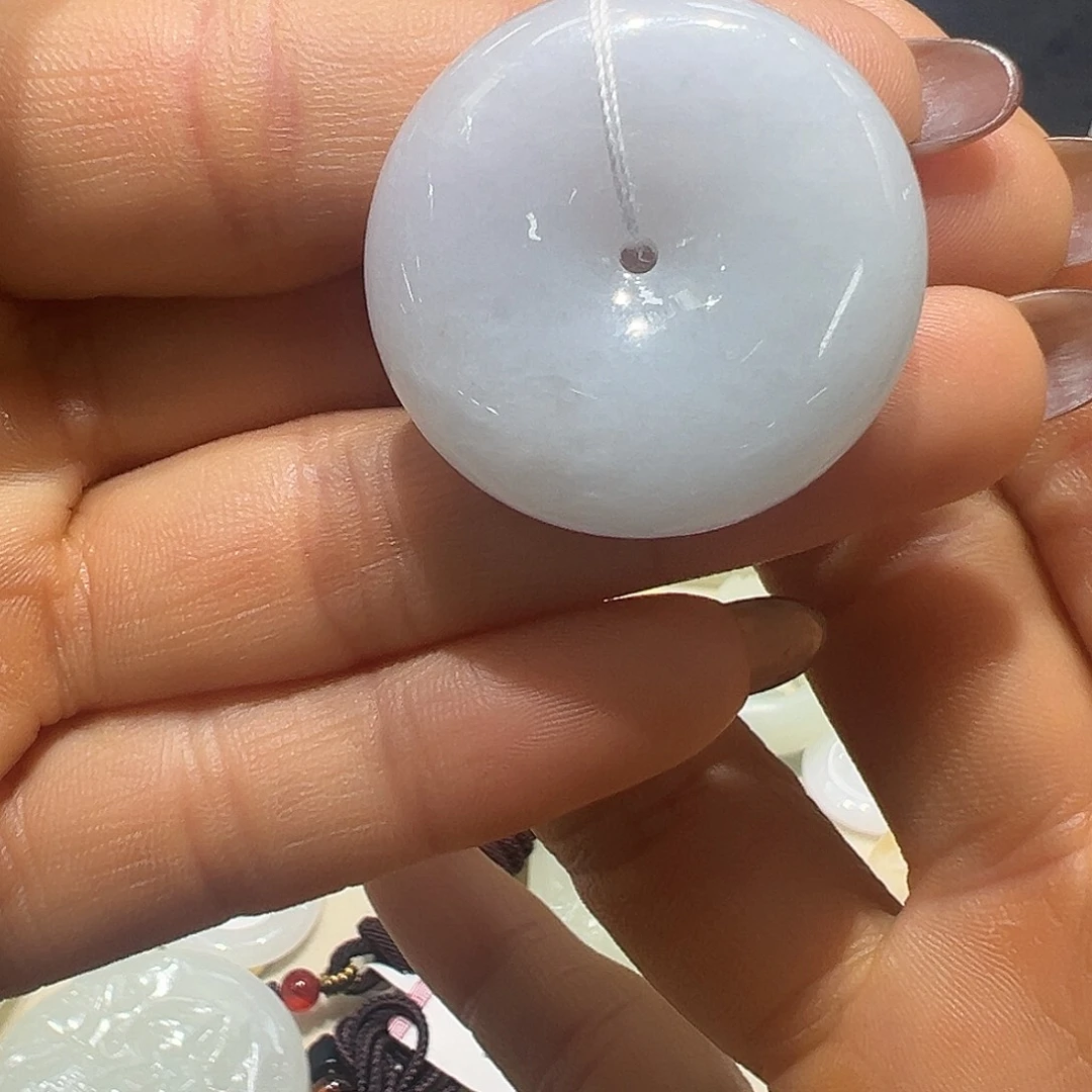 翡翠未镶嵌吊坠(赠链)平安扣