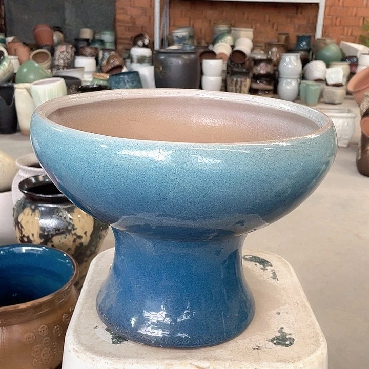 紫砂花盆正品口29高22。z z