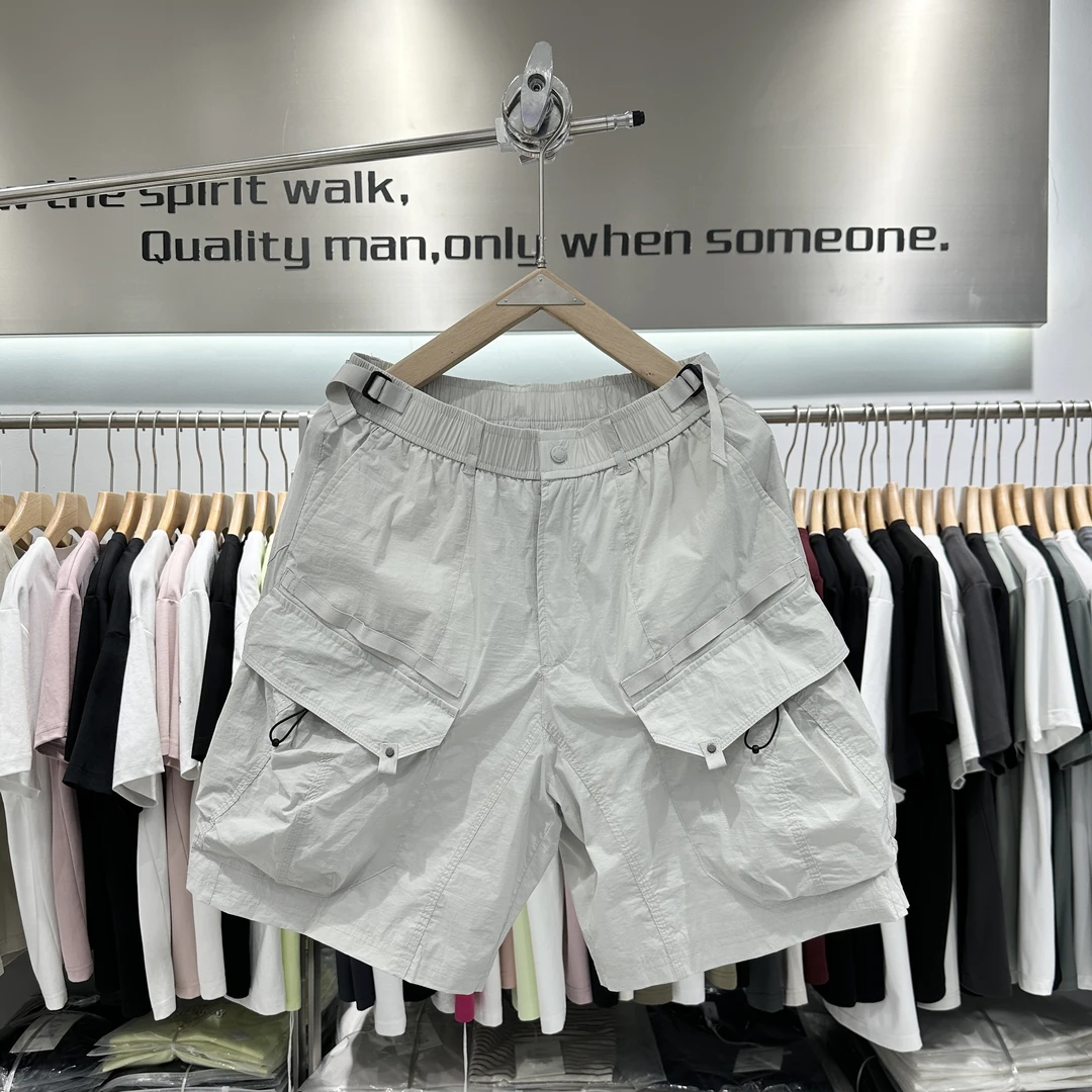 夏季新款男士设计感工装短裤潮牌多口袋重工机能风休闲五分裤