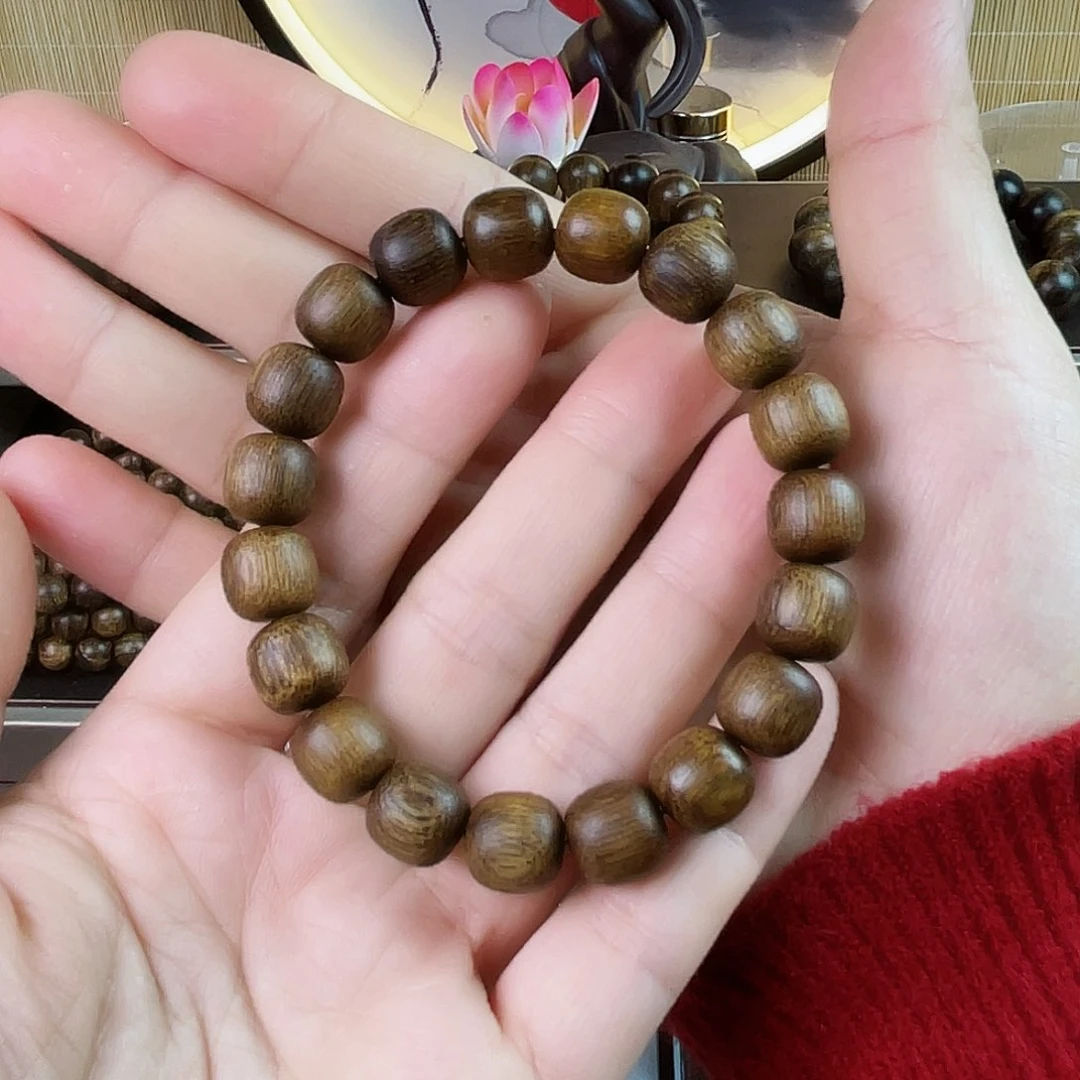 沉香手串富生红土玉化老料1.0