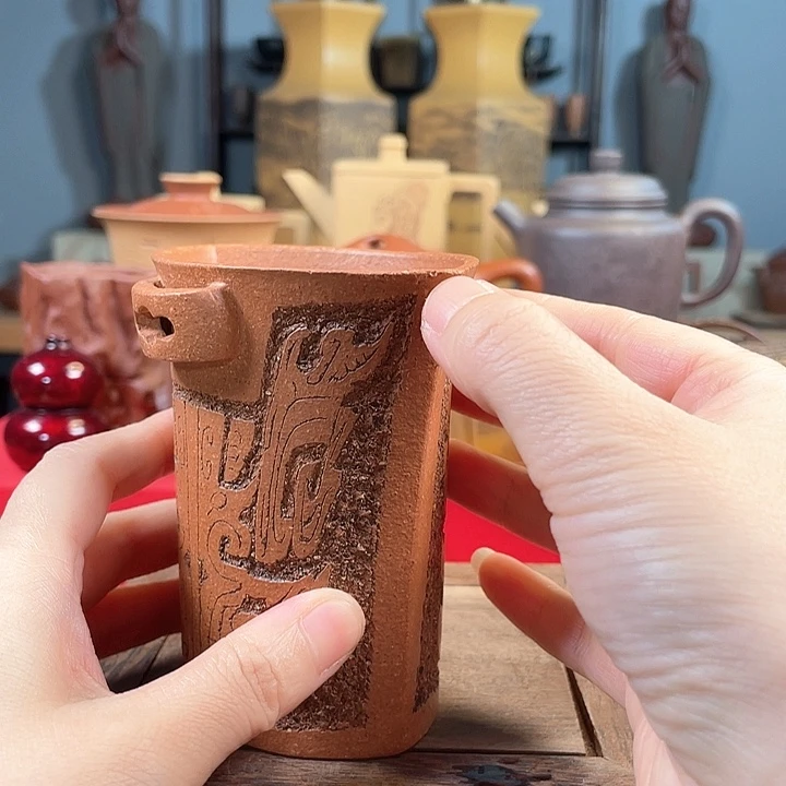 茶杯紫砂青铜纹公道