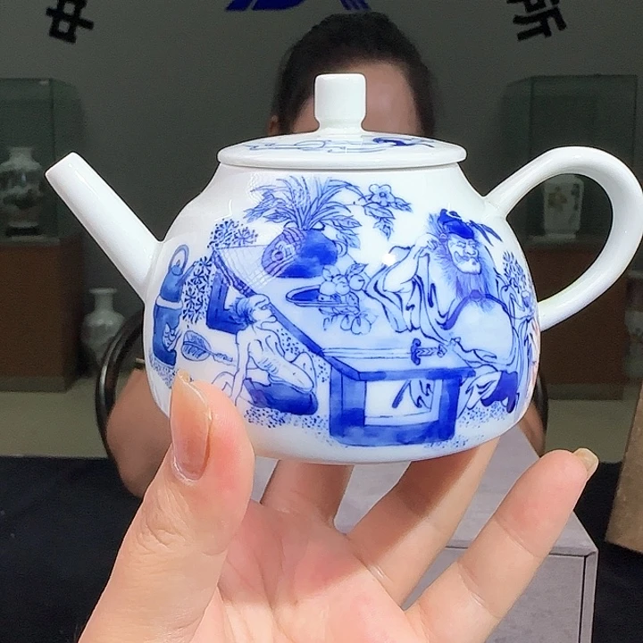 人物壶釉下彩8888