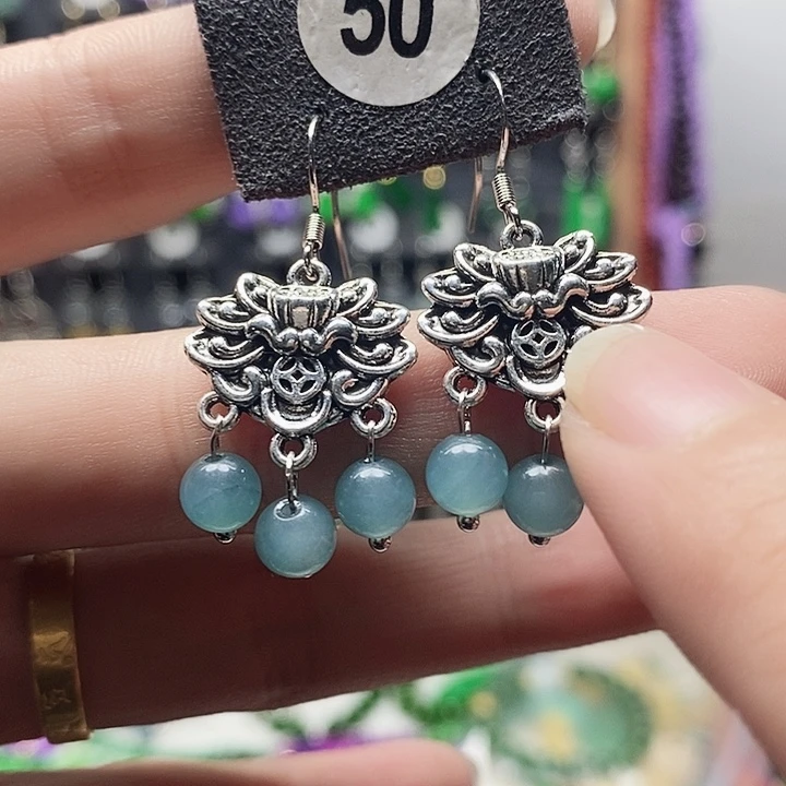 玛瑙/玉髓未镶嵌耳坠50