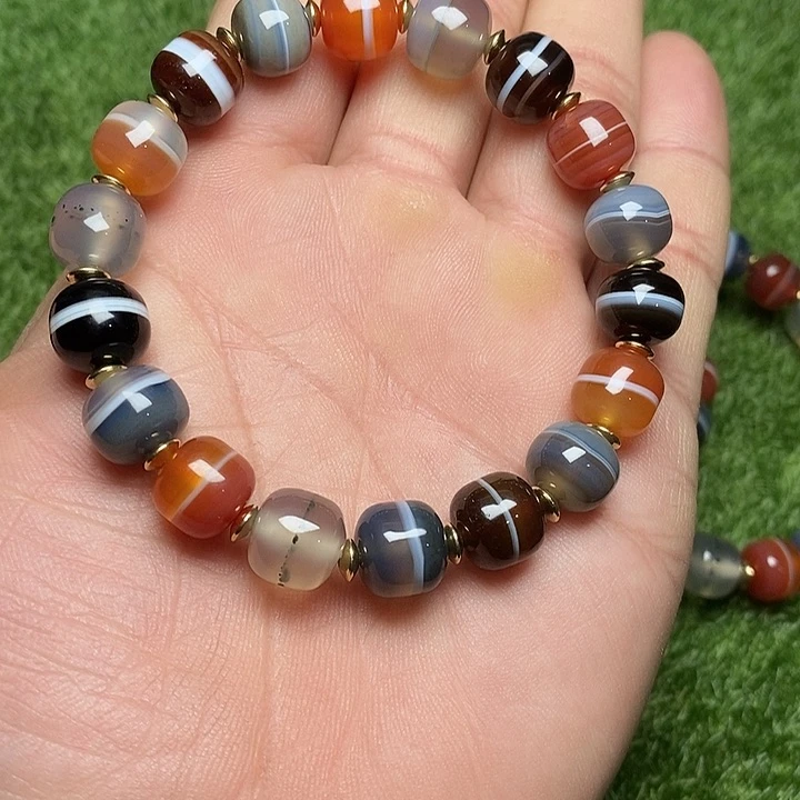 玛瑙/玉髓手链未镶嵌菩**光