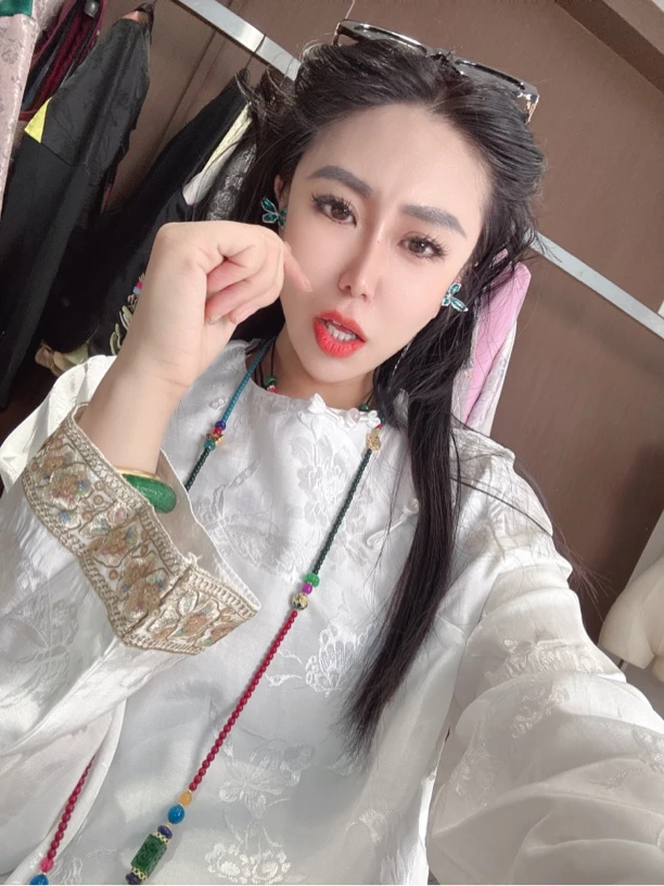 6170#重工国服百搭款衫新中式紫色复古时尚提花夏季网红