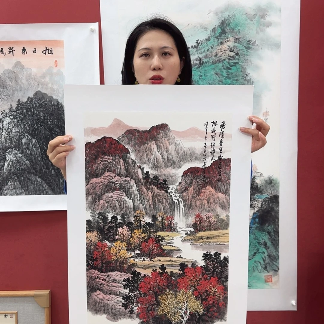 国画国画作品欣赏四尺三开