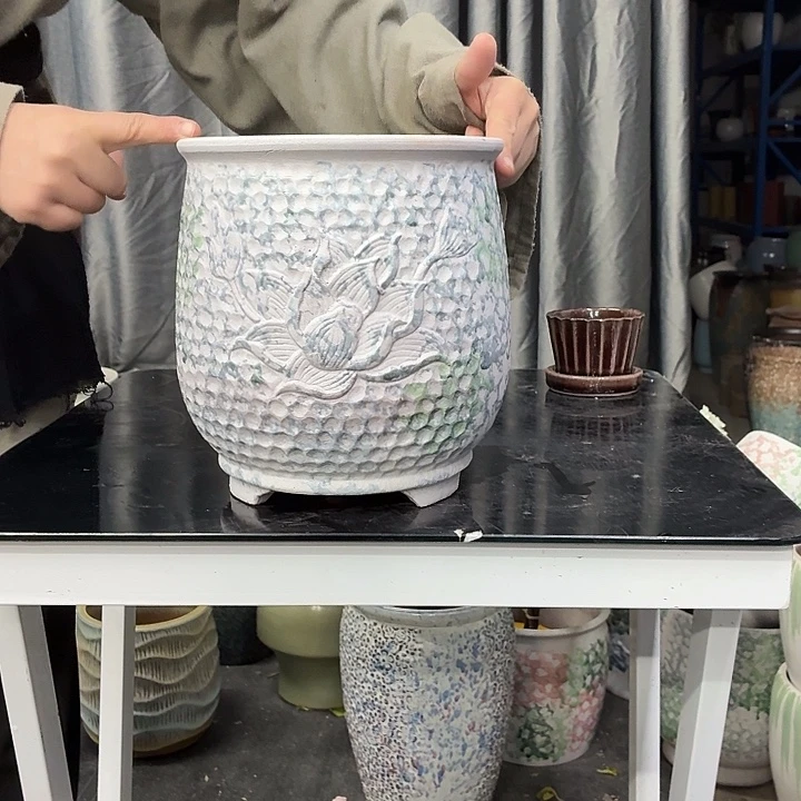 19×22 -粗陶花盆有孔-买买买