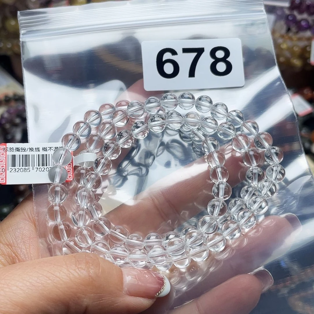 水晶手串678。 未镶嵌陈***