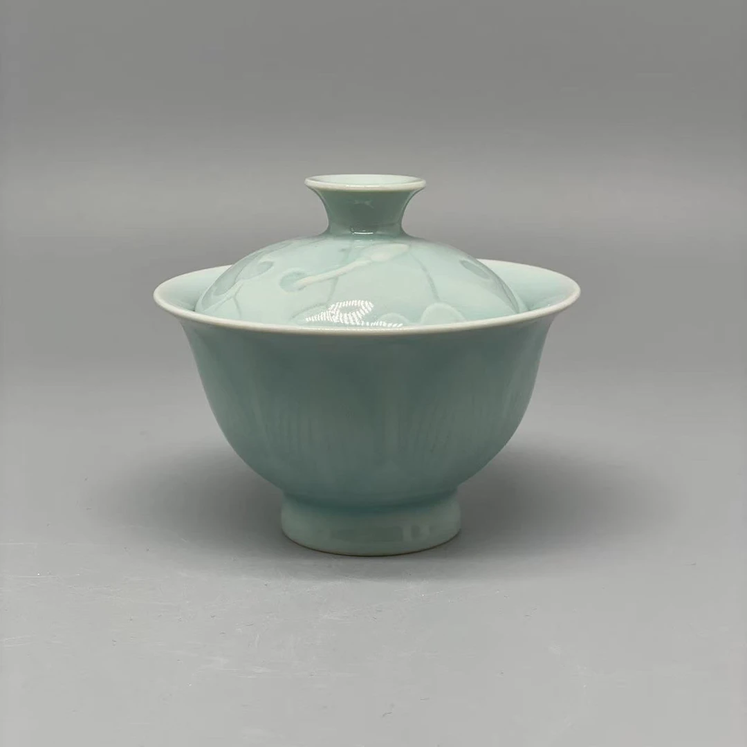 【龙泉】"鱼戏莲叶 盖碗" 陶瓷 lq-5750