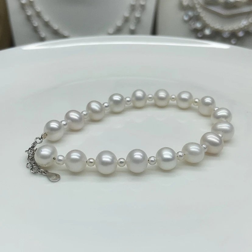 【闪购商品】银S925镶嵌手串淡水珍珠