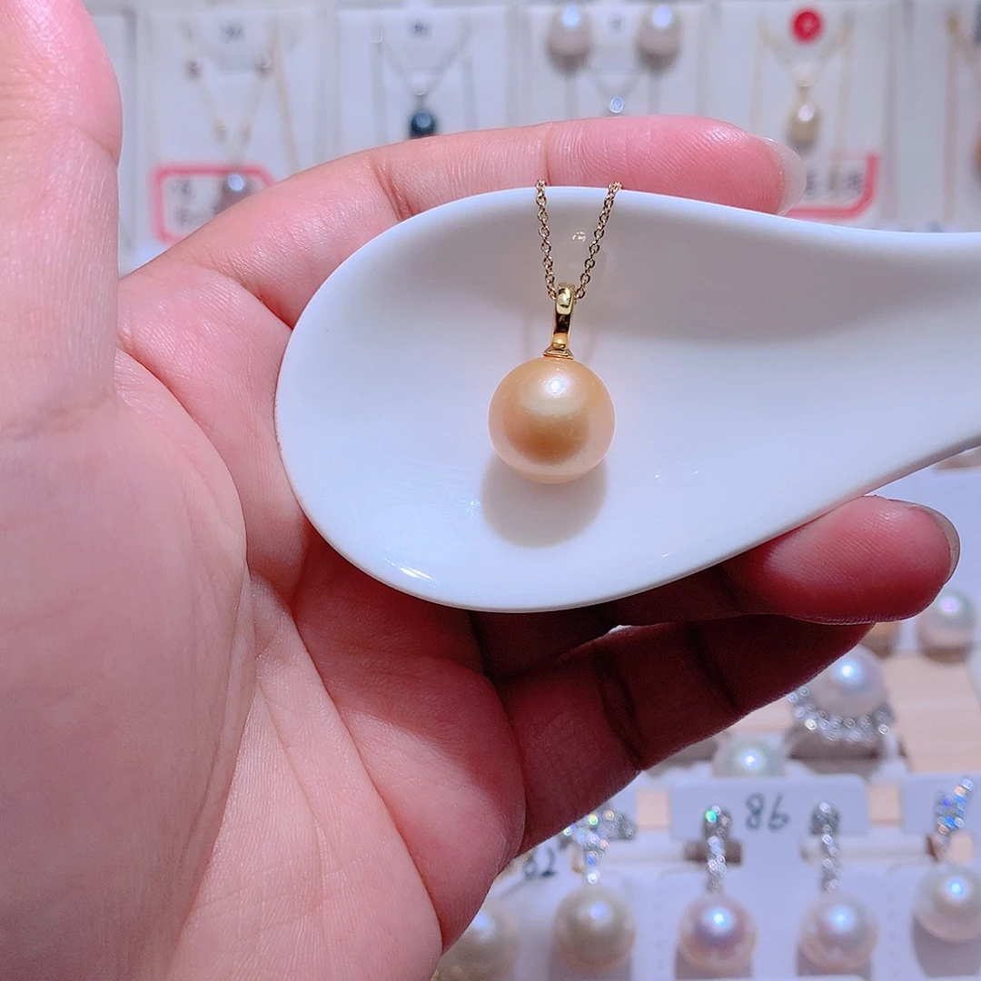 吊坠(赠链)银S925镶嵌淡水珍珠CC13mm
