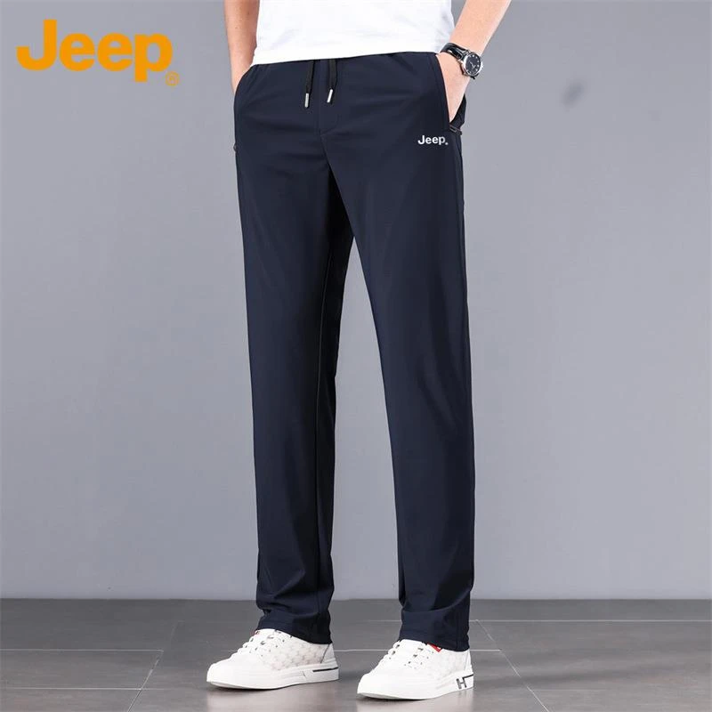 Jeep吉普男士休闲裤2025年夏季新款潮宽松直筒裤百搭运动长裤子男