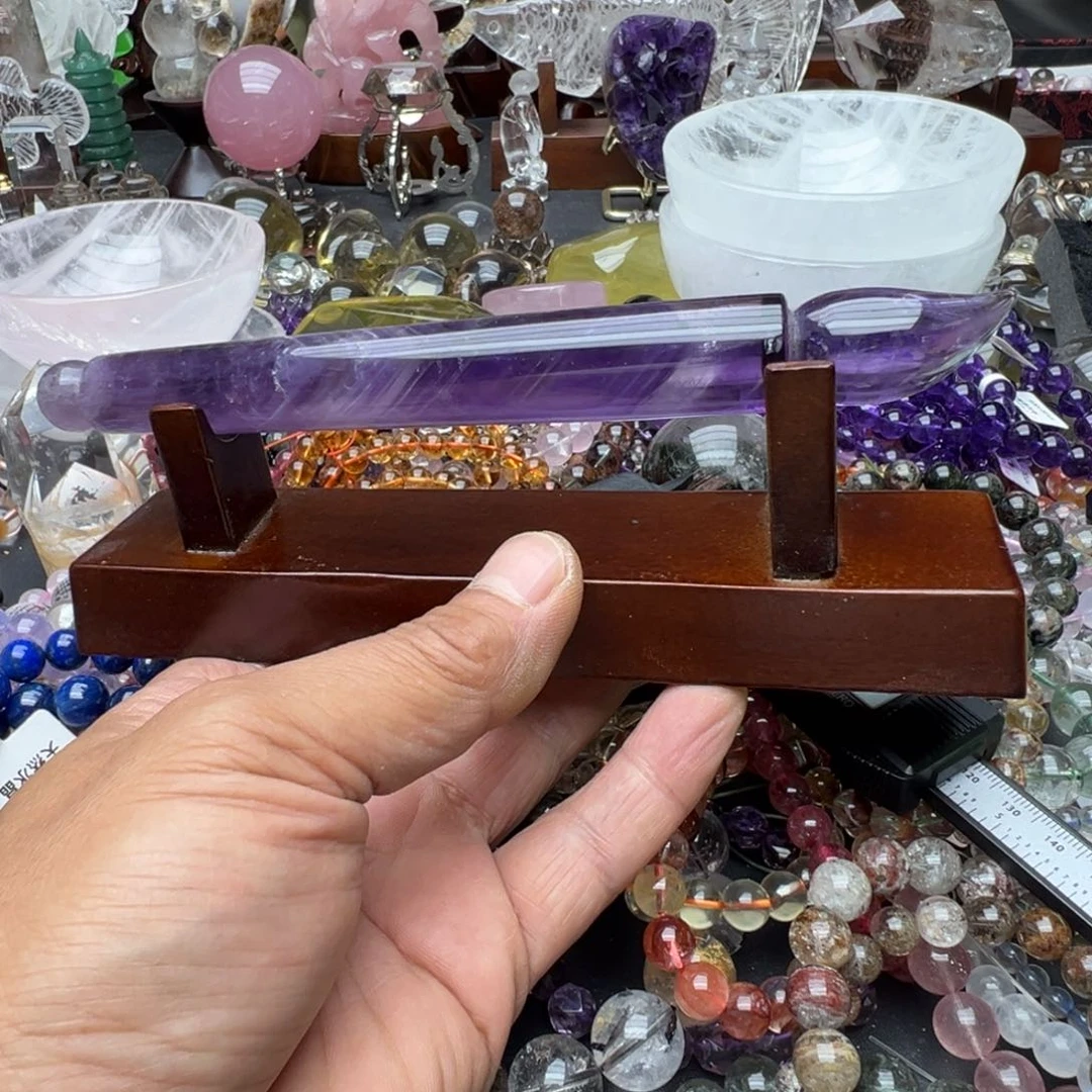 水晶珠宝半成品未镶嵌賢紫水晶笔